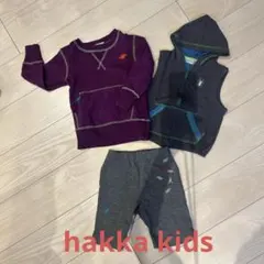hakka kids 恐竜刺繍 トップス ベスト パンツ 3点セット