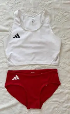  Adizero 女子陸上 ユニフォーム 白/赤 海外M/S Adidas Adizero 女子陸上 ユニフォーム 白/赤 海外M/S - メルカリ