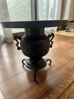 薄端 唐銅 花器 生け花用 双耳 三重塔 蒔絵 和風 花台 フラワーベース 華道具 茶道具 置物 オブジェ インテリア 飾り台 和モダン ディスプレイ 華道具 花器 銅器 花瓶 伝統工芸 縁起物 260416-7T 薄端 唐銅 花器 生け花用 双耳 三重塔 蒔絵 和風 花台 フラワーベース