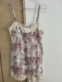 平成 バレエコア ギャル 花柄 レース フェアリーグランジ キャミワンピ