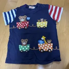 ミキハウス クマ 刺繍 Tシャツ 90