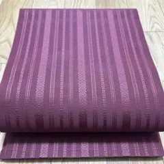 夏物　八寸名古屋帯　紗献上　美品　紫系　84のサムネイル