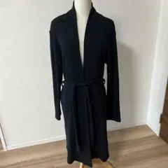 AZUL by MOUSSY リブ編み ロングカーディガン ウエストベルト付き