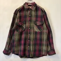 90〜00s ヘビーコットンネルシャツ チェックシャツ アメカジ ヴィンテージ