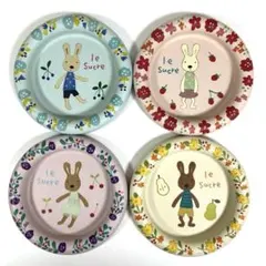 新品 ナタリーレテ ガラス プレート B うさぎ ウサギ ラビット りす