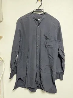 COMOLI バンドカラーシャツ ネイビー サイズ2