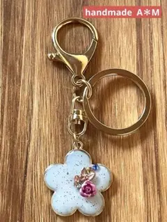 フラワーキーホルダー
