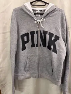 PINK Victoria's Secret ジップアップパーカー グレー L