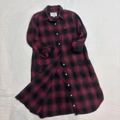 Arnold Palmer チェック柄 ワンピース サイズ2赤レッド秋服冬服長袖