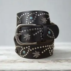 スタッズ ベルト ウエスタン ターコイズ ブラック y2k アメカジ グランジ