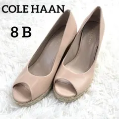 コールハーン　パンプス　ウェッジソール　25cm相当 ベージュ　オープントゥ　靴