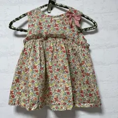 センスオブワンダー　リバティ柄　ノースリーブチュニック