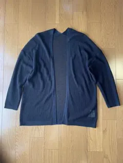 紺　メッシュ編み カーディガン Fサイズのサムネイル