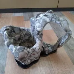 御影磨き石・四角火袋】庭石オブジェ彫刻石材置物箱庭飾り石