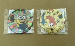 ウッディ・ウッドペッカー ミニオン　缶バッジ　ユニバーサルスタジオジャパン