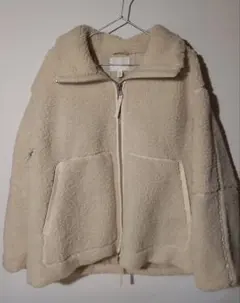 H&M ボアブルゾン ジャケット アイボリー レディースLサイズのサムネイル