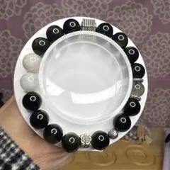 【感謝祭】シルバーオブシディアンとホワイトガーデンクォーツDIY パワーストーン