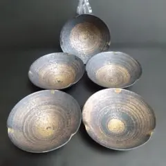 逸品　超力作備前　割山椒変形小鉢五個セット　素敵な芸術品造形美　古美術　10万円 逸品 超力作備前 割山椒変形小鉢五個セット 素敵な芸術品造形美 古美術