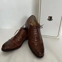 セントアンドリュースStANDREWSブラウンレザーウィングチップシューズ