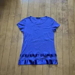 Aquatium 紫色 サテンフリル 半袖Tシャツのサムネイル