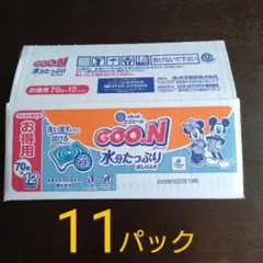 エリエール グーン(GOO.N) 水分たっぷりおしりふきq 70枚×11パックのサムネイル