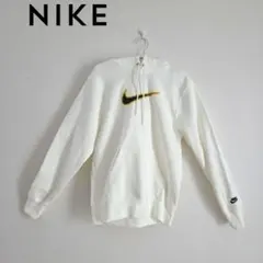 新品 NIKE ナイキ パーカー ホワイト ピクセルロゴ 刺繍 メンズ S