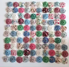 ハンドメイド　ヨーヨーキルト　レトロパステルカラーNo.35