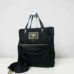Prada プラダ 2way ハンドバッグ 斜め掛け◎ ブラック 黒