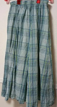 春物先取りセール　サマンサモスモス　インドボイルチェック柄ギャザースカート