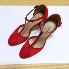 ほぼ新品　Repetto Baya　赤　スウェード＆エナメル　38(約24cm)のサムネイル