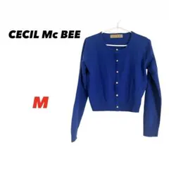 CECIL McBEE 青 カーディガン Mサイズ