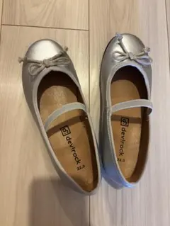 devirock シルバー バレエシューズ 22.0