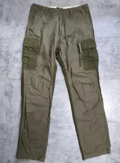 BEAMS ビームス ミリタリー コットン カーゴパンツ カーキ