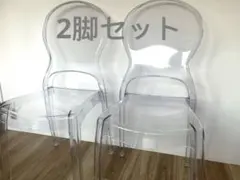 아크릴 투명 의자 의자 2 개 세트 스칸디나비아 스타일 모던