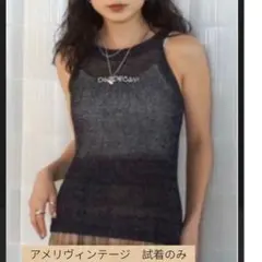 未使用アメリMEDI 2WAY CONCEPT LOGO KNIT TANKのサムネイル