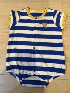 ミキハウス ベビー ロンパース ボーダー くま