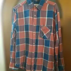 お値下げ‼️フランネル長袖ブロックチェックシャツ BACK NUMBER M