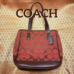 【美品】 COACH　ハンドバッグ 6087 ミニ シグネチャーキャンバス