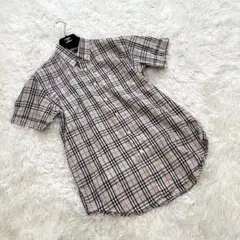 美品　バーバリーロンドン　半袖シャツ　ノバチェック　ホースロゴ　 S