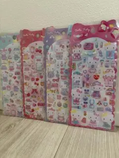 【最安‼︎正規品】サンリオ キティ ぷくぷくシール ぷっくりシール 着せ替え 4枚