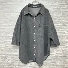 BAYFLOW ベイフロー デニムシャツ 3 M 黒 オーバーサイズ　半袖