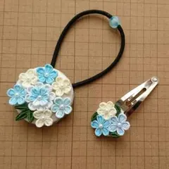 つまみ細工 髪飾り ヘアゴム&ヘアピン