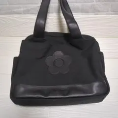 【極美品】MARY QUANT シュリンクデイジーエンボス トート　黒 極美品】MARY QUANT シュリンクデイジーエンボス トート 黒 - メルカリ