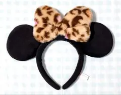 ディズニー カチューシャ ヒョウ柄 ハート ミニー レオパード