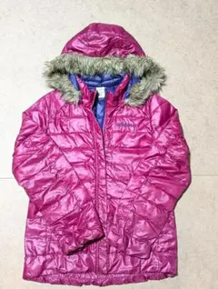 【adidas 】ピンク ダウンジャケット薄手 フード取り外し可能