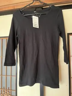 ブラック M コットントップス　ハニーズ