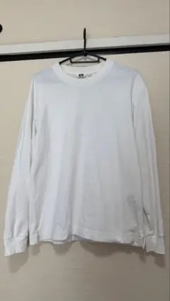Uniqlo U エアリズムコットンオーバーサイズTシャツ（長袖）白 S de