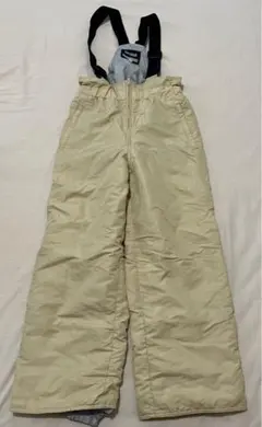 子ども用 イエローベージュ スキーウェア サスペンダー付き