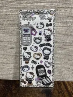 【正規品】平成はっぴーフォン　サンリオ　ハローキティ　モノクロ　立体シール
