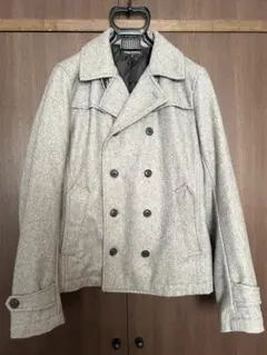 HIDEAWAYS NICOLE グレー ダブルブレスト ピーコート